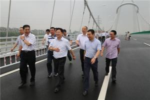 市委常委、常务副市长杨建新一行视察浮玉大桥